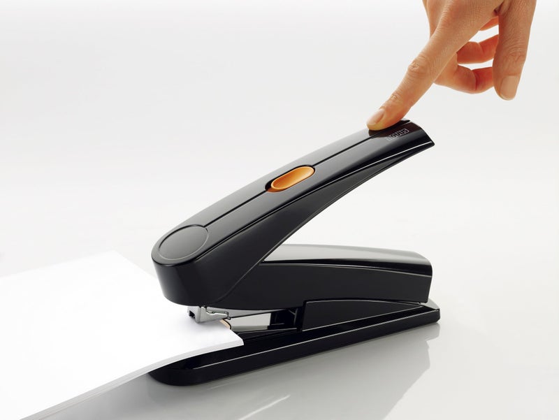 Novus B8fc Flat Clinch Stapler, 70% Less Effort, 50 Sheet Capacity, Dual Staple Guide, German Engineered, Staple|Pin|Tack, Black (020-1673) - Image 3